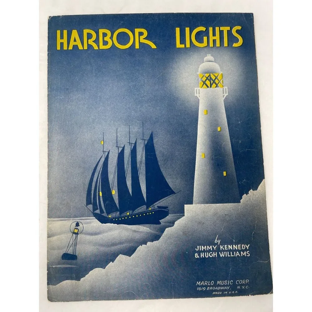 1937 Vintage Harbor‎ Lights Sheet Music Jimmy Kennedy Hugh Williams